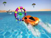 Floating Water Surfer Car Driving : Beach Racing