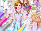 Wedding Coloring Dress Up Game