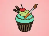 Yummy Cupcake Coloring